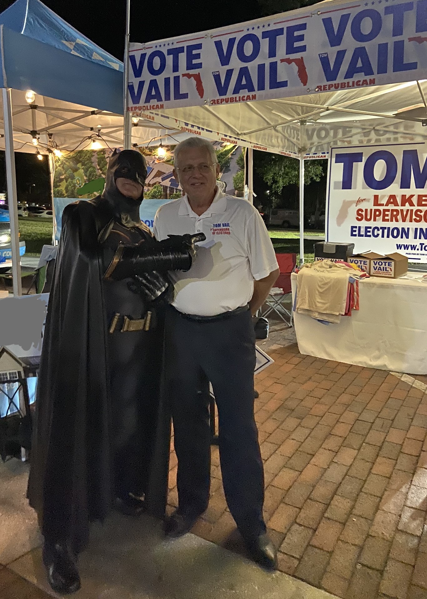Tom Vail with Batman in Eustis, FL Seth Keshel portrait